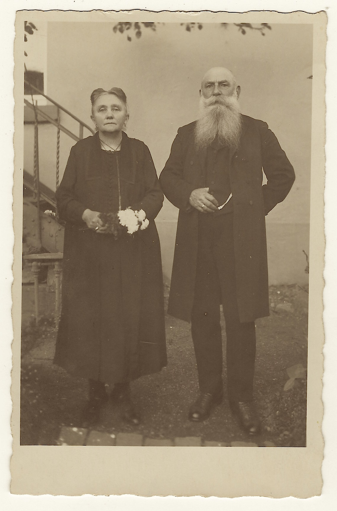 elderly couple distinguished